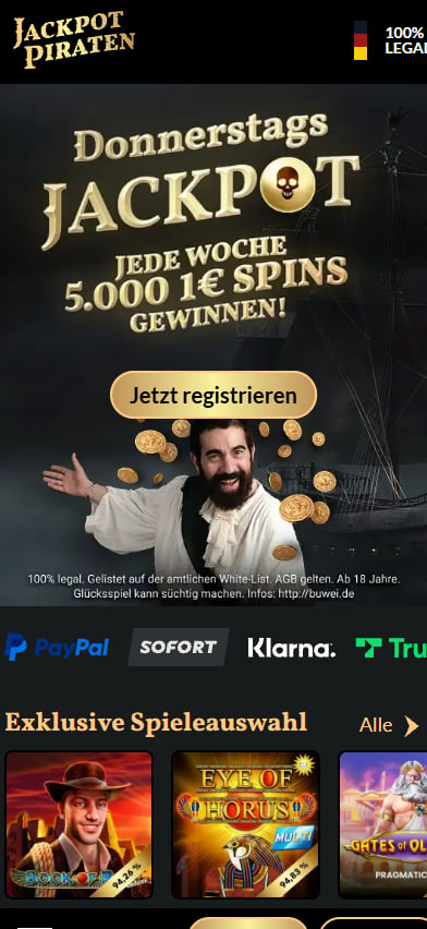 JackpotPiraten Casino ohne Verifizirung